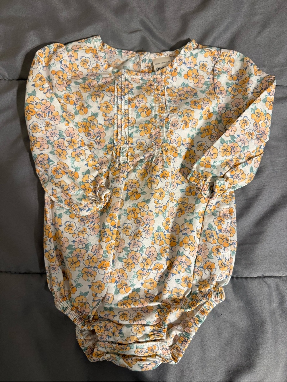 OshKosh B'gosh Yellow Floral Baby Onesie